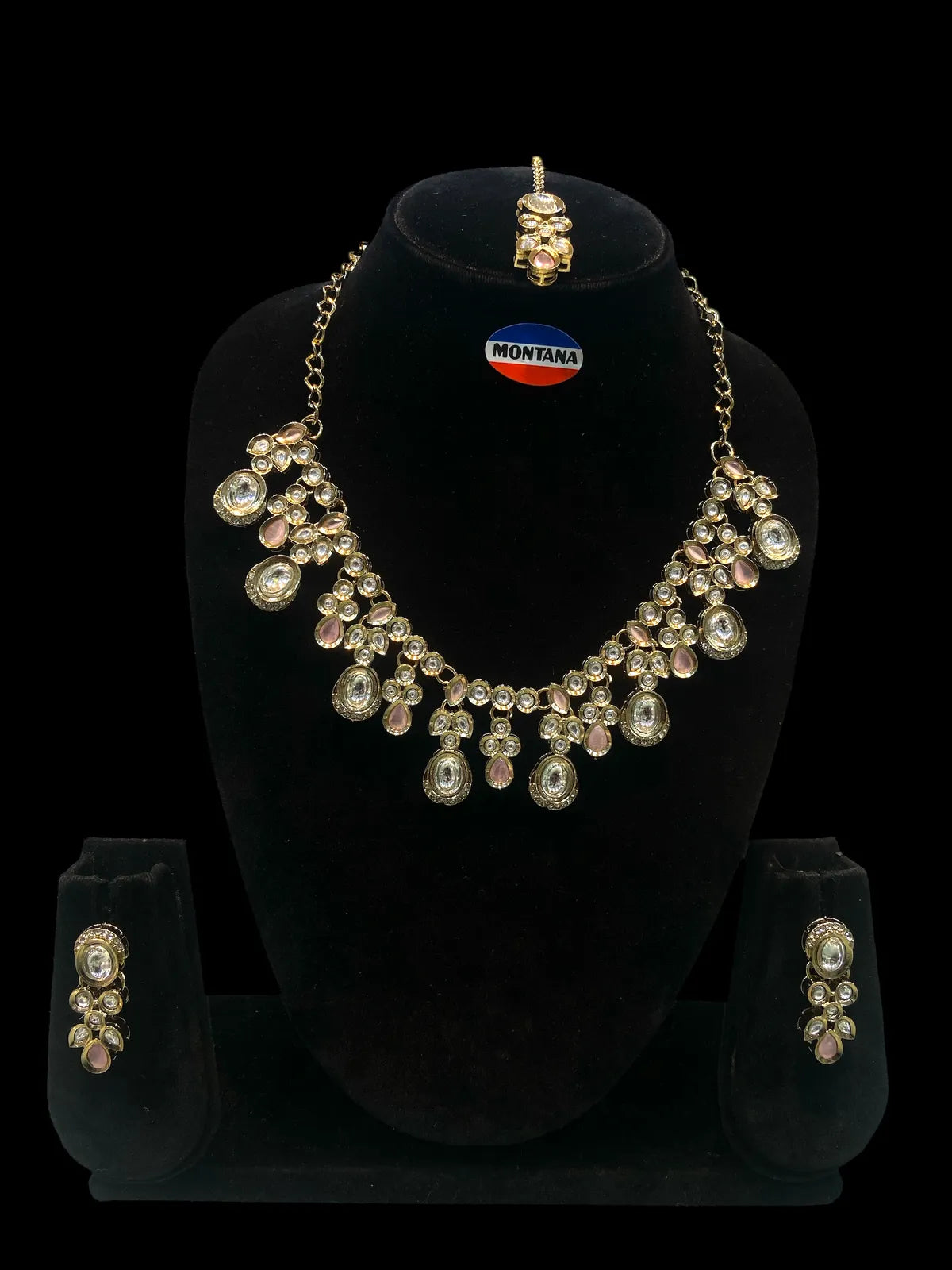 White Kundan Set for women
