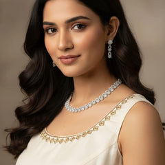 Rhodium Necklace Set for Women