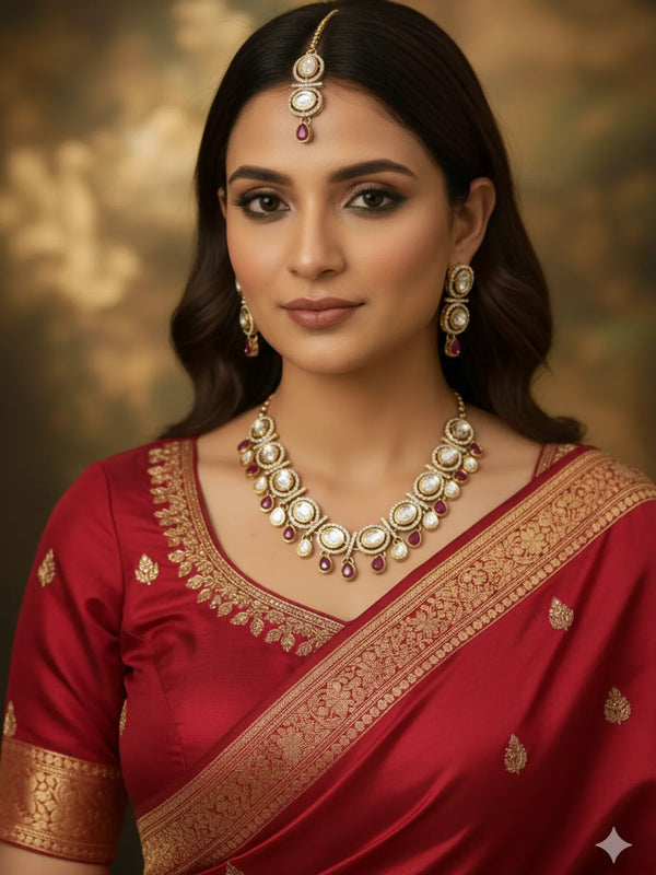 Ruby Kundan Set for women