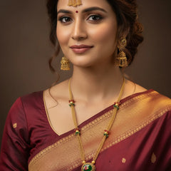 Heritage Kundan Long Necklace Set for Women