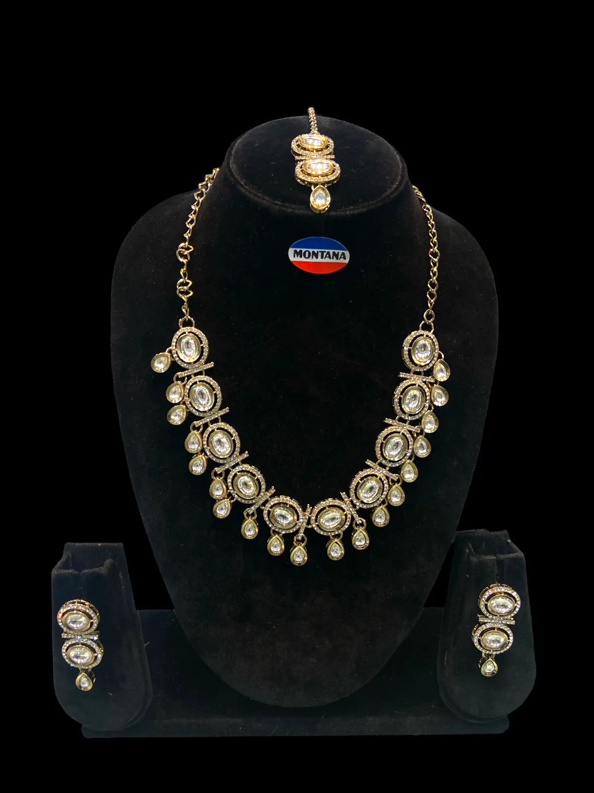 White Kundan Set for women