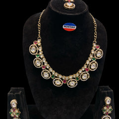 Maroon Kundan Set for women
