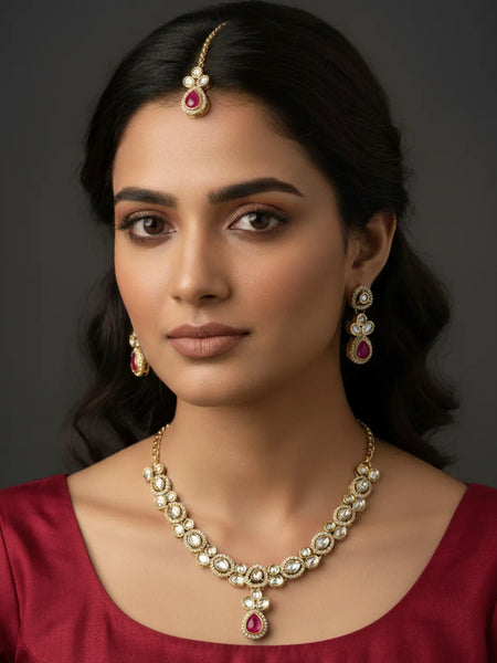 Ruby Kundan Set for women